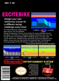 NES - Excitebike Box Art Back
