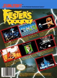 NES - Fester's Quest Box Art Back