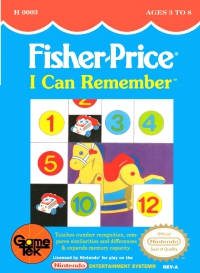 NES - Fisher Price I Can Remember Box Art Front