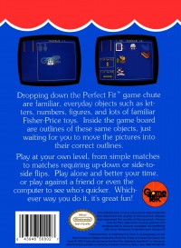 NES - Fisher Price Perfect Fit Box Art Back
