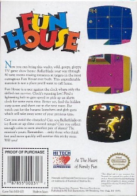 NES - Fun House Box Art Back