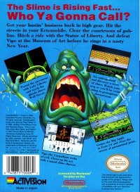 NES - Ghostbusters II Box Art Back