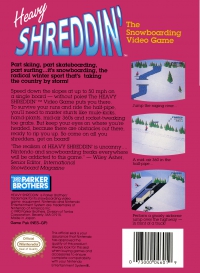 NES - Heavy Shreddin' Box Art Back