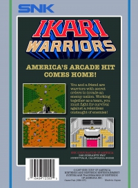 NES - Ikari Warriors Box Art Back