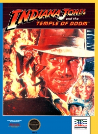 NES - Indiana Jones and the Temple of Doom Box Art Front