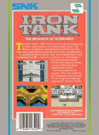 NES - Iron Tank Box Art Back