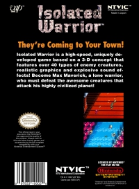 NES - Isolated Warrior Box Art Back