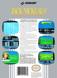 NES - Jack Nicklaus' Greatest 18 Holes of Major Championship Golf Box Art Back