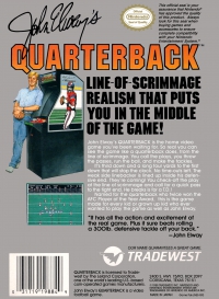 NES - John Elway's Quarterback Box Art Back