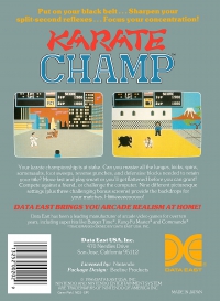 NES - Karate Champ Box Art Back