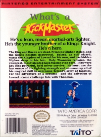 NES - Kick Master Box Art Back