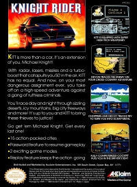 NES - Knight Rider Box Art Back