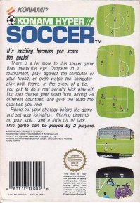 NES - Konami Hyper Soccer Box Art Back