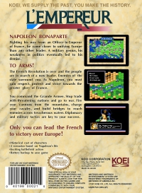NES - L'Empereur Box Art Back