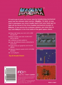 NES - MagMax Box Art Back
