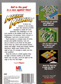 NES - Marble Madness Box Art Back