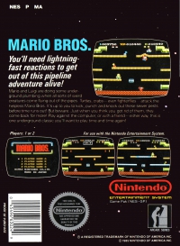 NES - Mario Bros Box Art Back