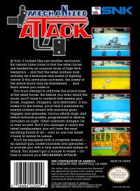 NES - Mechanized Attack Box Art Back