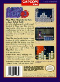 NES - Mega Man 3 Box Art Back