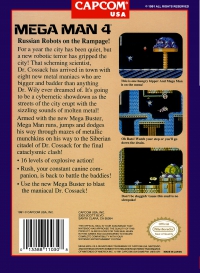 NES - Mega Man 4 Box Art Back