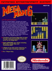 NES - Mega Man 6 Box Art Back