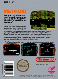 NES - Metroid Box Art Back