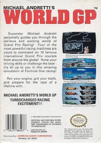 NES - Michael Andretti's World GP Box Art Back