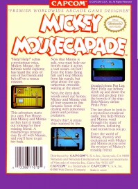 NES - Mickey Mousecapade Box Art Back