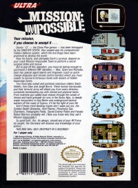 NES - Mission Impossible Box Art Back