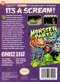 NES - Monster Party Box Art Back