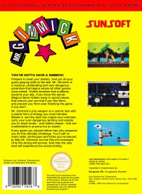 NES - Mr Gimmick Box Art Back