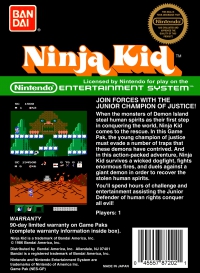 NES - Ninja Kid Box Art Back