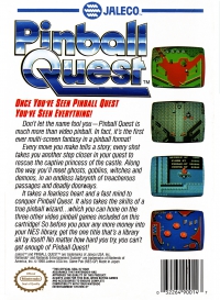 NES - Pinball Quest Box Art Back