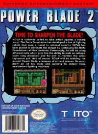 NES - Power Blade 2 Box Art Back