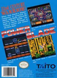 NES - Power Blade Box Art Back