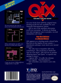 NES - Qix Box Art Back