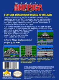 NES - Race America Box Art Back