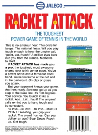 NES - Racket Attack Box Art Back