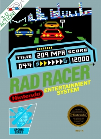 NES - Rad Racer Box Art Front