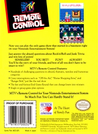 NES - Remote Control Box Art Back