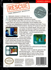 NES - Rescue The Embassy Mission Box Art Back