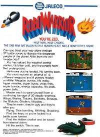 NES - Robowarrior Box Art Back