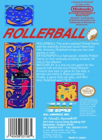 NES - Rollerball Box Art Back