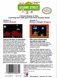 NES - Sesame Street 1 2 3 Box Art Back