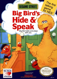 NES - Sesame Street Big Bird's Hide and Speak Box Art Front