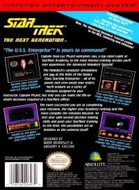 NES - Star Trek The Next Generation Box Art Back