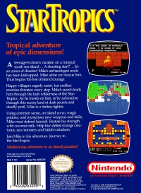 NES - StarTropics Box Art Back