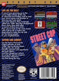 NES - Street Cop Box Art Back