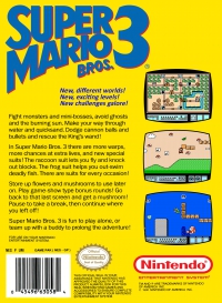NES - Super Mario Bros 3 Box Art Back