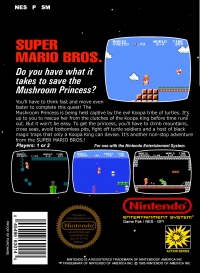NES - Super Mario Bros Box Art Back